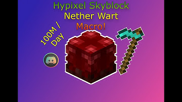 Hypixel Skyblock Nether Wart Script Macro Showcase , 100 Million coins Daily!