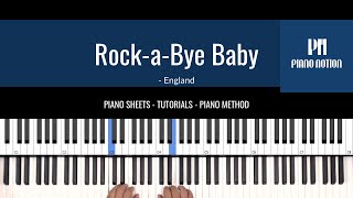 Rock a Bye Baby - Nursery Rhymes (Easy Sheet Music - Piano Solo Tutorial - Piano Method Book 1)