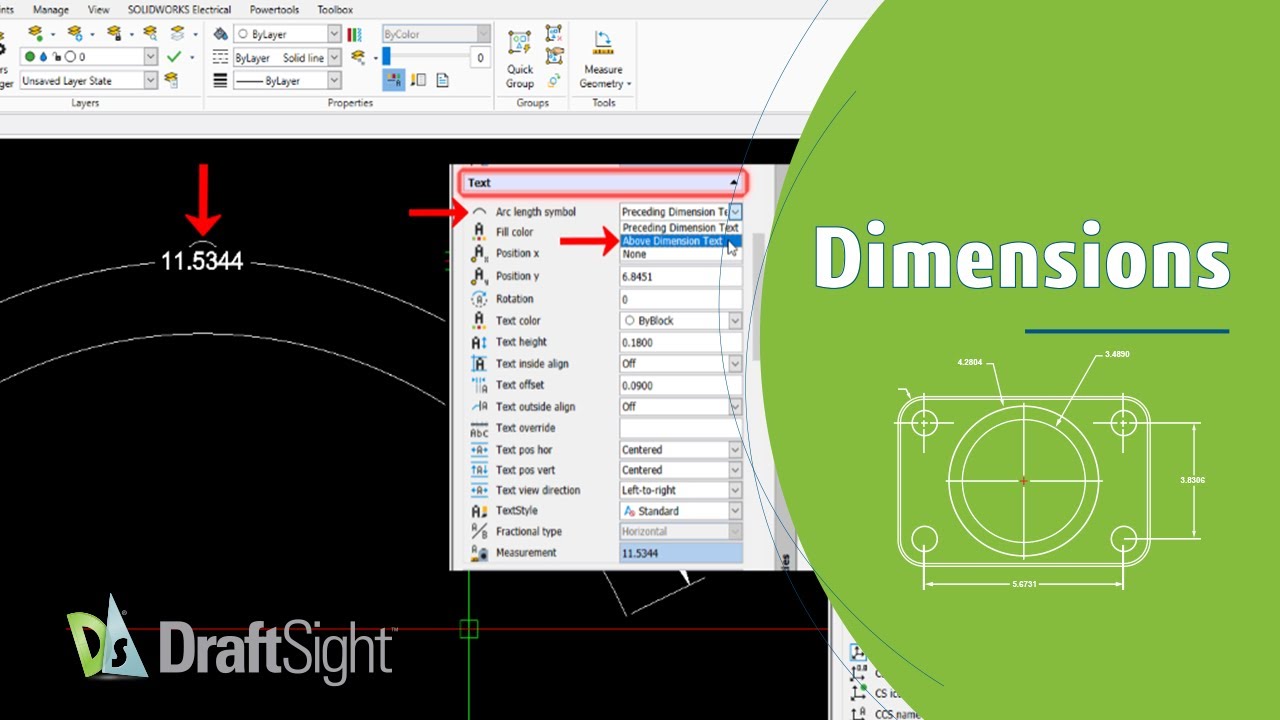 modify-position-of-arc-length-symbol-from-properties-palette-youtube