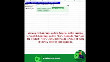 How to use Google Translator in Excel?