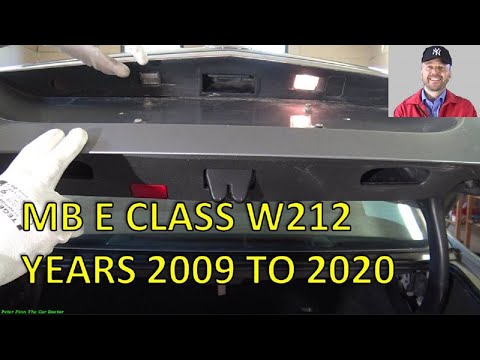 How to replace broken register plate Lamp Bulb. Mercedes Benz E class Years 2000 to 2020