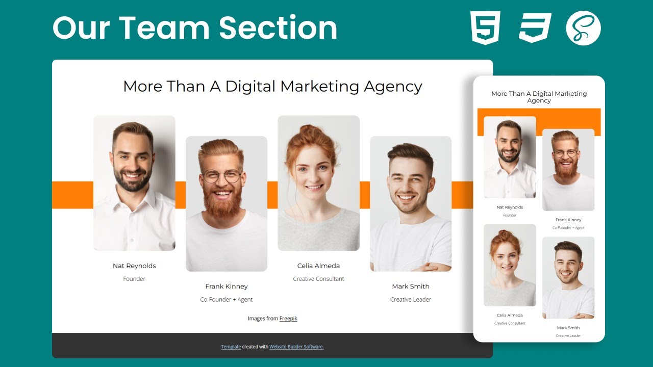 Create a Responsive Team Section with HTML CSS & SCSS - YouTube