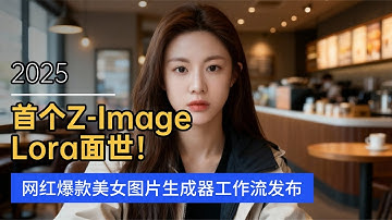 Ai绘画进阶269-世界首个Z-Image 细节Lora面世DetailedEyes！训练器指日可待！网红爆款美女图片生成器工作流发布-T8 Comfyui教程