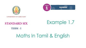 6th Maths Chapter 1 NUMBERS Example 1.7 | TamilNadu Syllabus | Samacheer new syllabus 2020