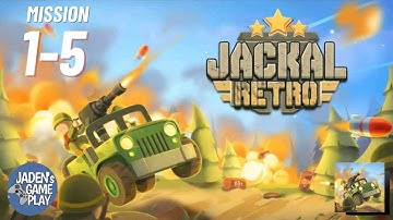 Jackal Retro - Classic Gunner | Mission 1-5 with Boss Fight | android gameplay