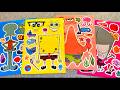🌈 SpongeBob &amp; Patrick Sticker Book ASMR | Relaxing Paper Sounds