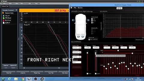 Smaart V8 with Rockford 3 sixty 3 DSP in car