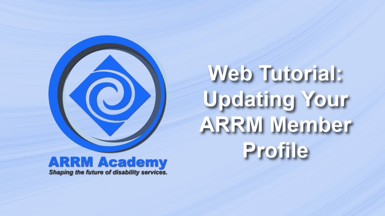 Updating Your ARRM Member Profile (2025)