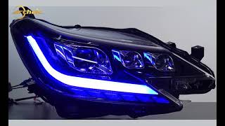トヨタ マークX 130 後期 ヘッドライト LED 流れるウインカー オープニングセレモニー搭載 純正交換用 スモークレンズ FOR Toyota Reiz 2014-2017