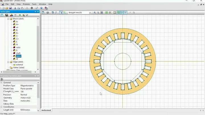Electric motor armature winding simulation with QuickField FEA software