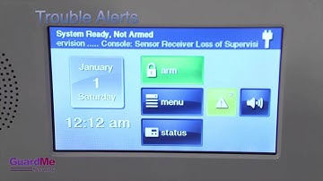 GuardMe Touch Screen Tutorial to set Trouble Alert Display