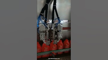 Automatic 2 nozzles tracking type engine oil bottle filling machine filling line