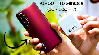 Realme X50 Pro Battery Charging Test & Heating Test with 65W Super Dart Charger - Hindi