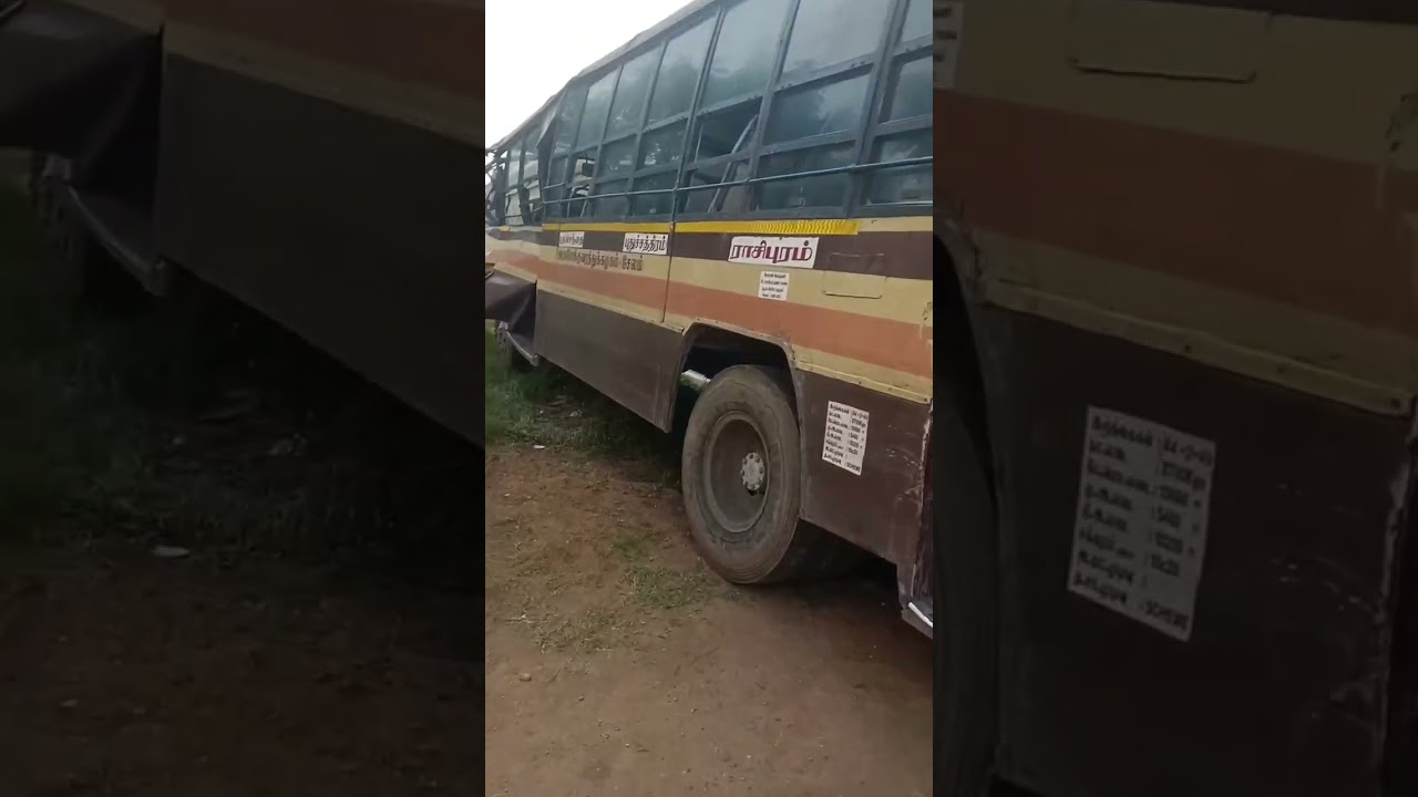 Government bus in accident damage 😱😱😱 OMG 