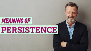 Persistence | Definition of persistence 📖 📖