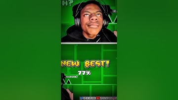 SPEED Beats the IMPOSSIBLE Level in Geometry Dash 🤯 #shorts #ishowspeed #shortsfeed