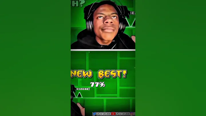 SPEED Beats the IMPOSSIBLE Level in Geometry Dash 🤯 #shorts #ishowspeed #shortsfeed