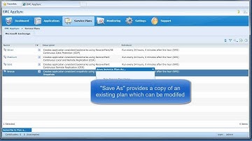 EMC AppSync Part 7:  Service Plans