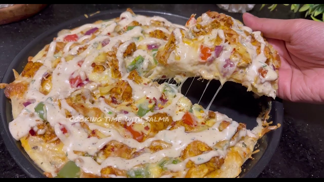 Creamy Ranch Pizza Recipe | Quick and easy recipes | Cooking time with Salma