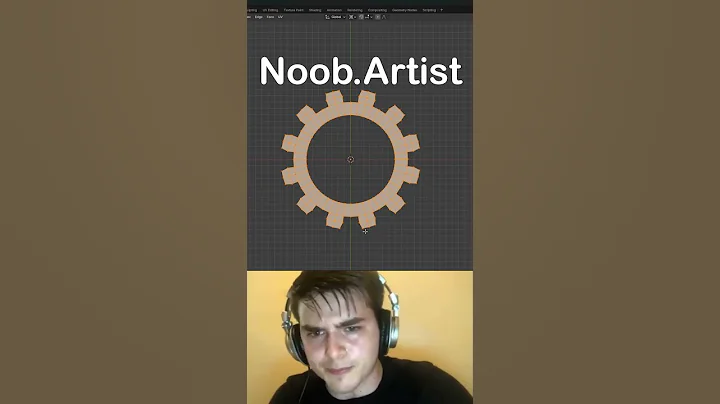 Noob vs Pro Artist: Creating Gear #blendertutorial #blender #blendercommunity #blender3d #b3d