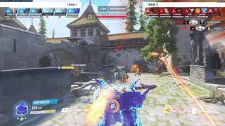 OVERWATCH - Having fun with ECHO. DOUBLE SHATTER as Reinhardt