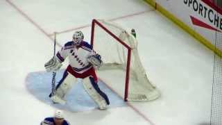 Cam Talbot in action during the Rangers @ Senators hockey game