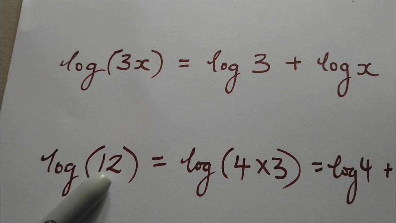 Laws of logarithms Log of a product equals sum of logs YouTube