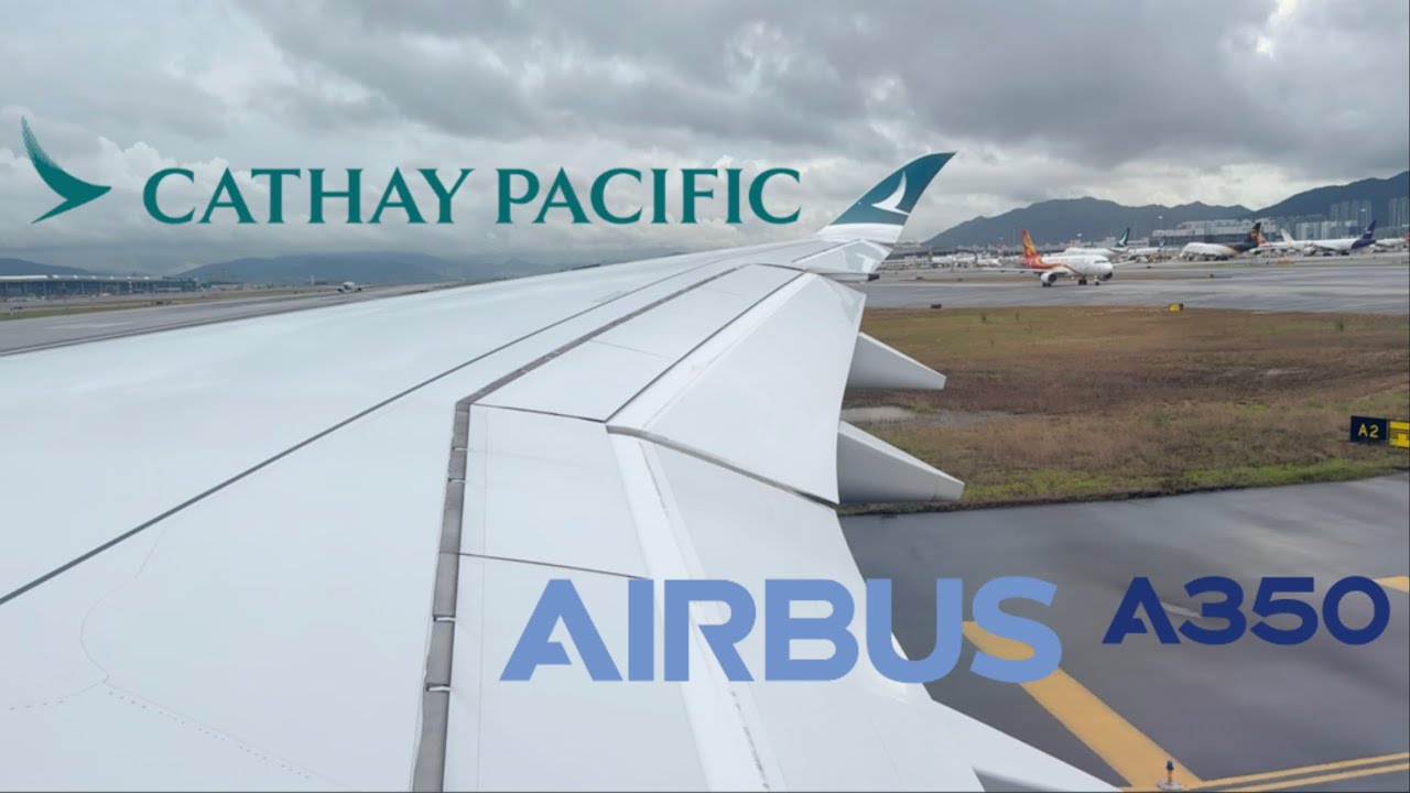 (AWESOME FLAP SOUNDS) Cathay Pacific Airbus A350-1000 Takeoff From Hong Kong (HKG)