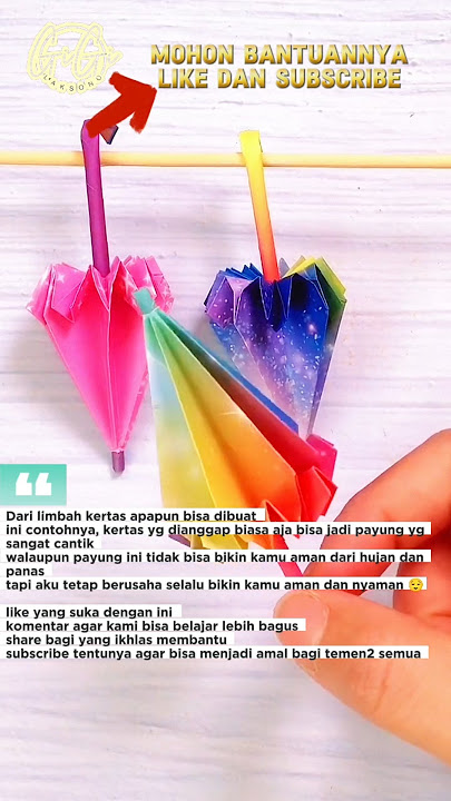 kreatif, jadi payung #kerajinankertas #kerajinantangan #diy #semangat #idekreatifterbaru #kreatif