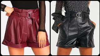 Top Trendy Gorgeous And Demanding Leather Shorts With Shirts Ideas