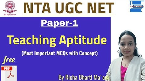 Teaching Aptitude Most Important MCQs with Basic concept Explanation for NTA UGC NET