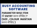 PARAMETER WISE DETAILS IN BUSY SOFTWARE