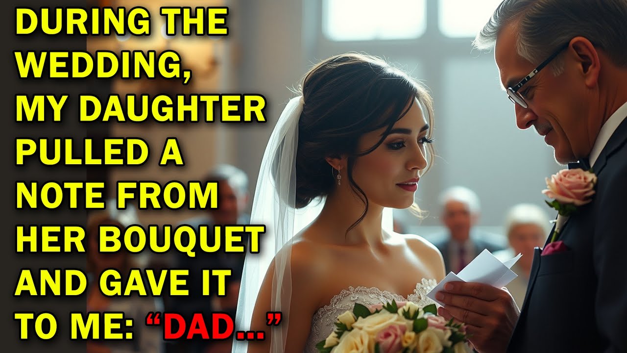 During the wedding, my daughter pulled a note from her bouquet and gave it to me: “Dad…”