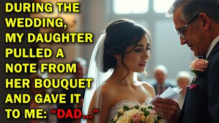 Full During the wedding, my daughter pulled a note from her bouquet and gave it to me: “Dad…” News