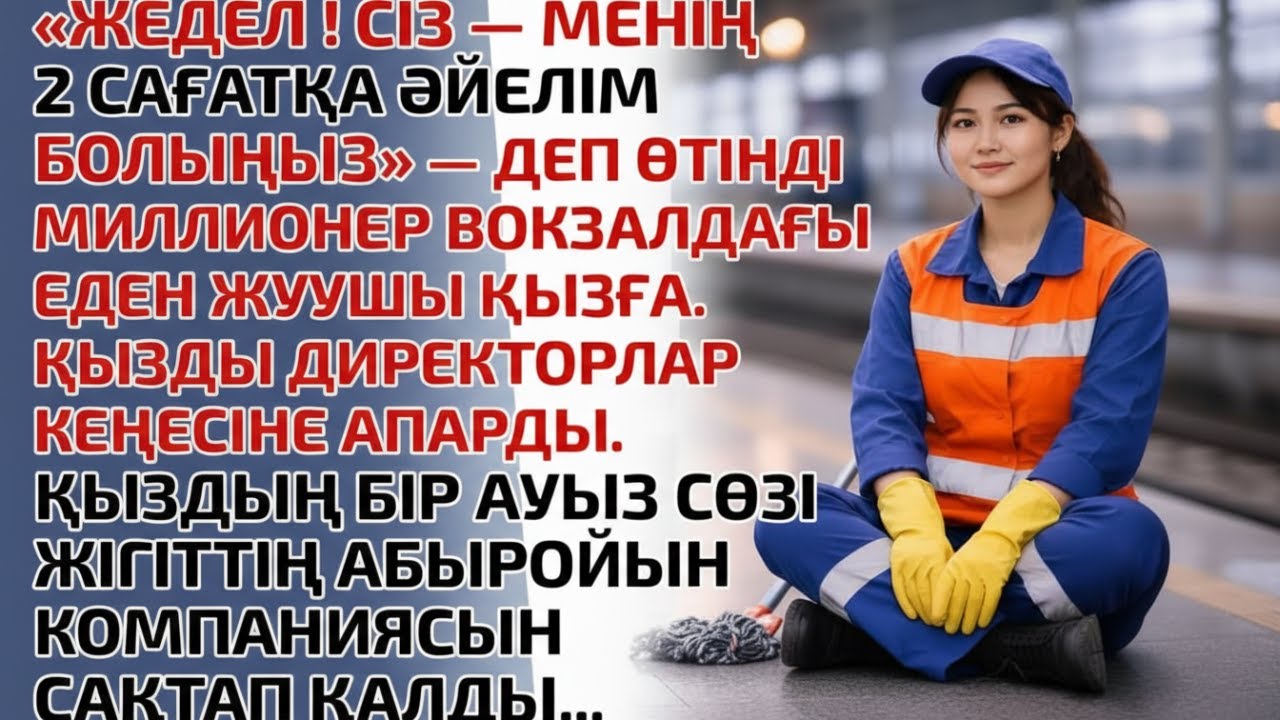 «ЖЕДЕЛ! СІЗ — МЕНІҢ 2 САҒАТҚА ӘЙЕЛІМ БОЛЫҢЫЗ» — ДЕП ӨТІНДІ МИЛЛИОНЕР ВОКЗАЛДАҒЫ ЕДЕН ЖУУШЫ ҚЫЗҒА