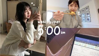 Trying to Wake Up at 5:00 AM for Finals Week: Study Vlog, What I Eat & Organizing as a Uni Student