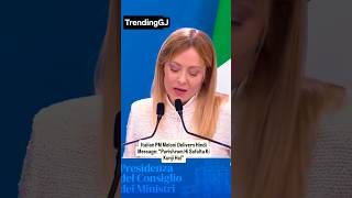 Italy PM Meloni Speak Hindi