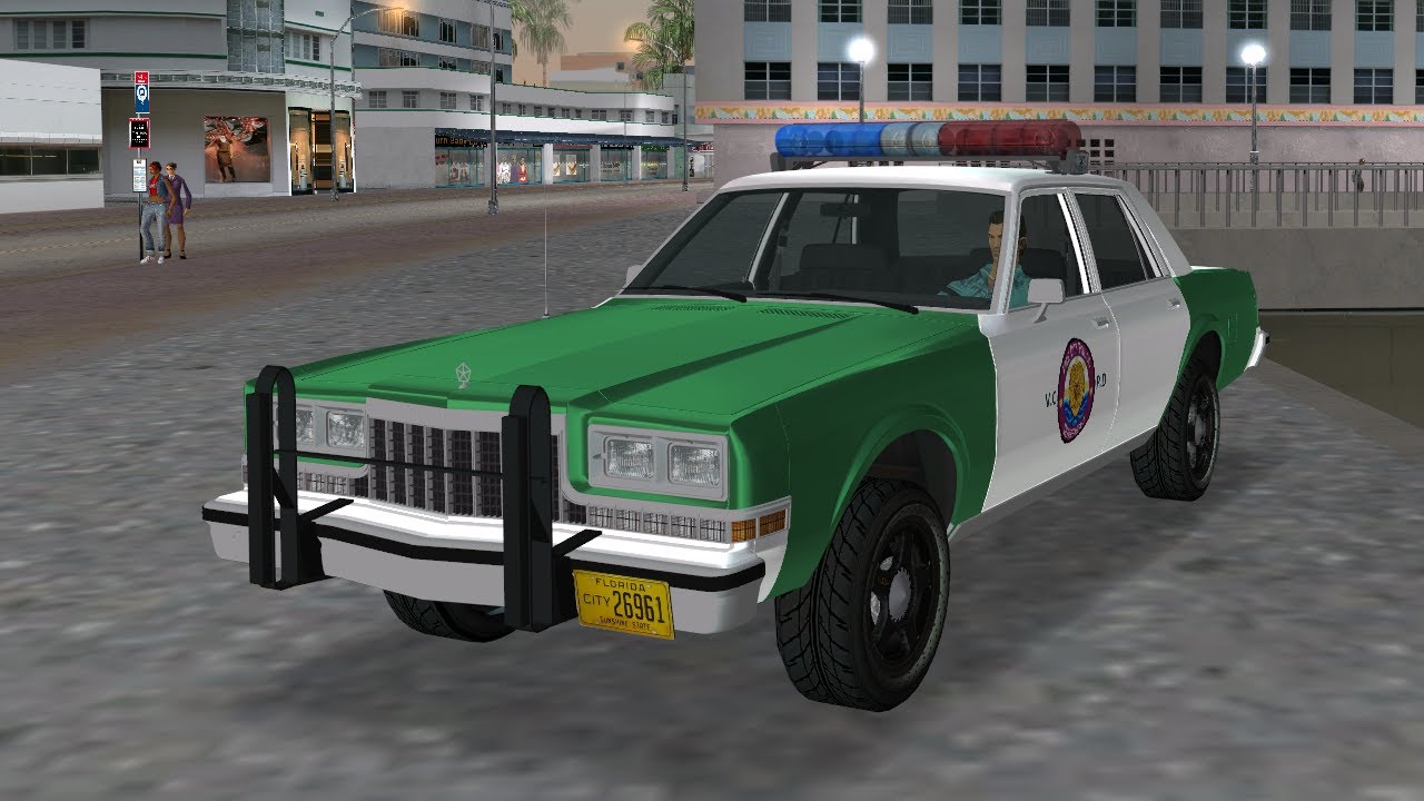 GTA Vice City [PC] - 1986 Dodge Diplomat Police (VCPD) Mod - YouTube