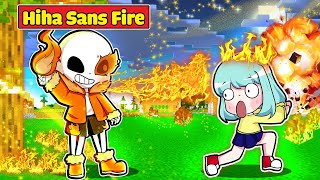 HIHA THỬ THÁCH CHẾ TẠO THÀNH CÔNG BỘ GIÁP BÉ SANS LỬA CỰC MẠNH TRONG MINECRAFT*HIHA SANS FIRE 😱🔥