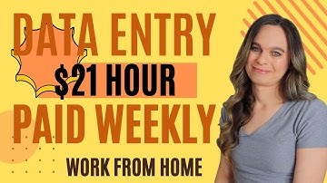 $18 To $21 Hour Paid WEEKLY Non-Phone Data Entry Work From Home Job | No Degree Needed | USA