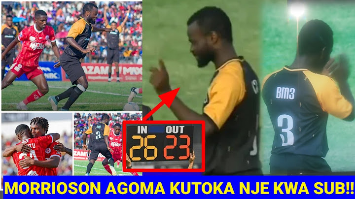 VITUKO vya MORRISON LEO! AGOMA kutoka nje kwa MABADILIKO/ hizi ni takwimu za michezo yote leo
