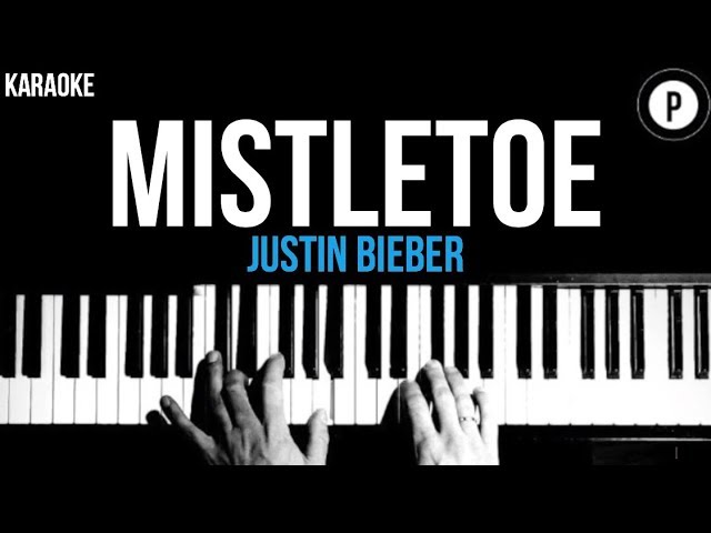 Justin Bieber - Mistletoe Karaoke SLOWER Acoustic Piano Instrumental Cover Lyrics