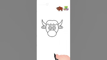 How to Draw a Bison #Shorts #drawing #drawingtutorial #drawingforkids #chuchutv #drawingshorts