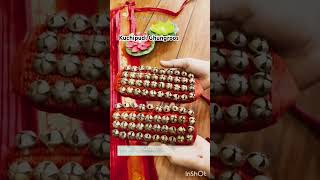 Velvet  Ghungroos Salangai for Kuchipudi Classical Indian Dance Large size Brass Bells