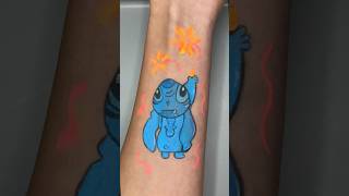 STITCH hand painted or painting! #stitch #facepainting #painting #makeup #disney