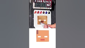 【ASMR】 Drawing Steve (Minecraft) in 30Sec (Remake by PC Marker)