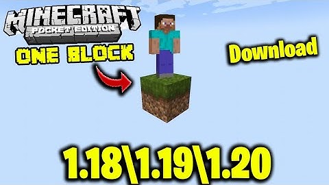 One Block In Minecraft Pe [1.18/1.19/1.20] - 100% Working! | Minecraft One Block Pocket Edition