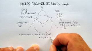 Circles: Circumscribed Angle (Example)