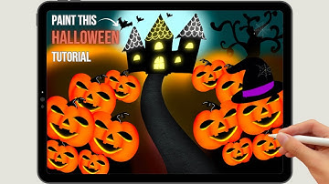 Full Halloween Procreate Tutorial👻 | Final Masterpiece using all 7 spooky Elements