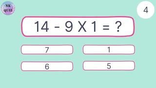 Addition Subtraction Multiplication Division | Maths Order of operations